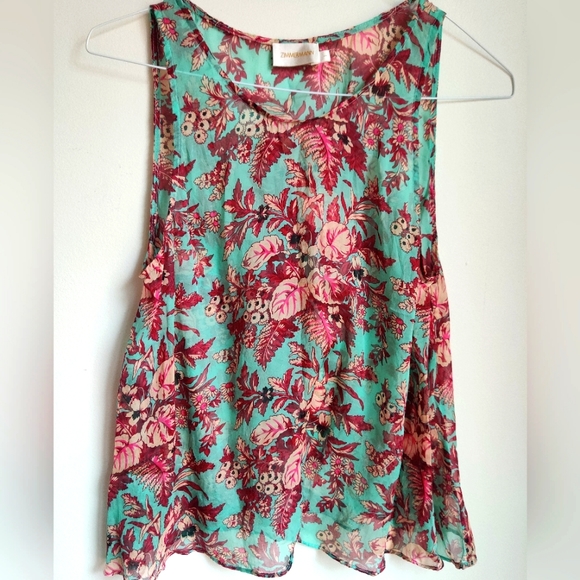 Zimmerman Floral Silk Top New Without Tags - Picture 3 of 13